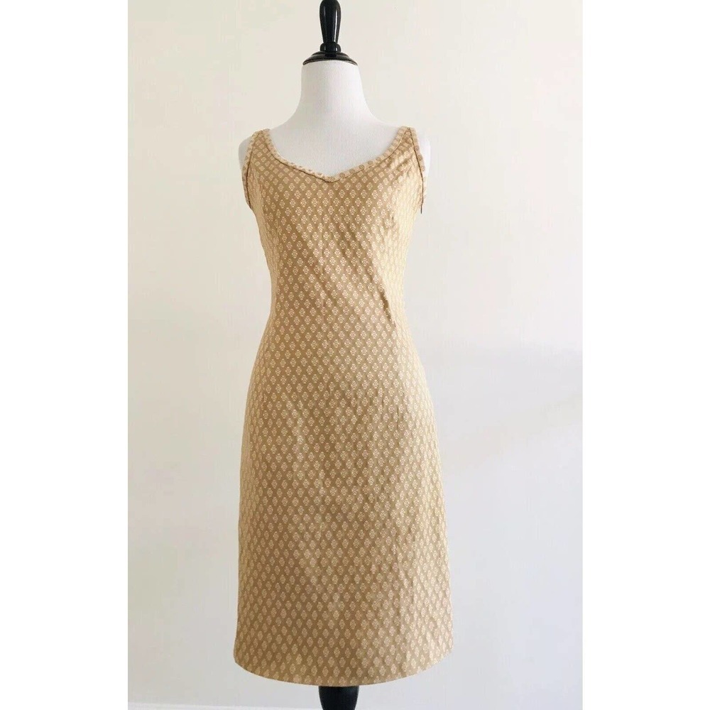 Piazza Sempione | Dress Size S Brown Sheath Fitted Stretch Sleeveless